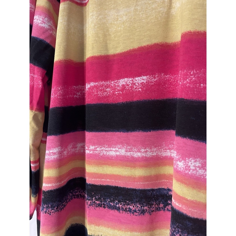Dear Scarlett Plus Size Women's Top Blouse 3X Black Pink Yellow NWT - Picture 4 of 5